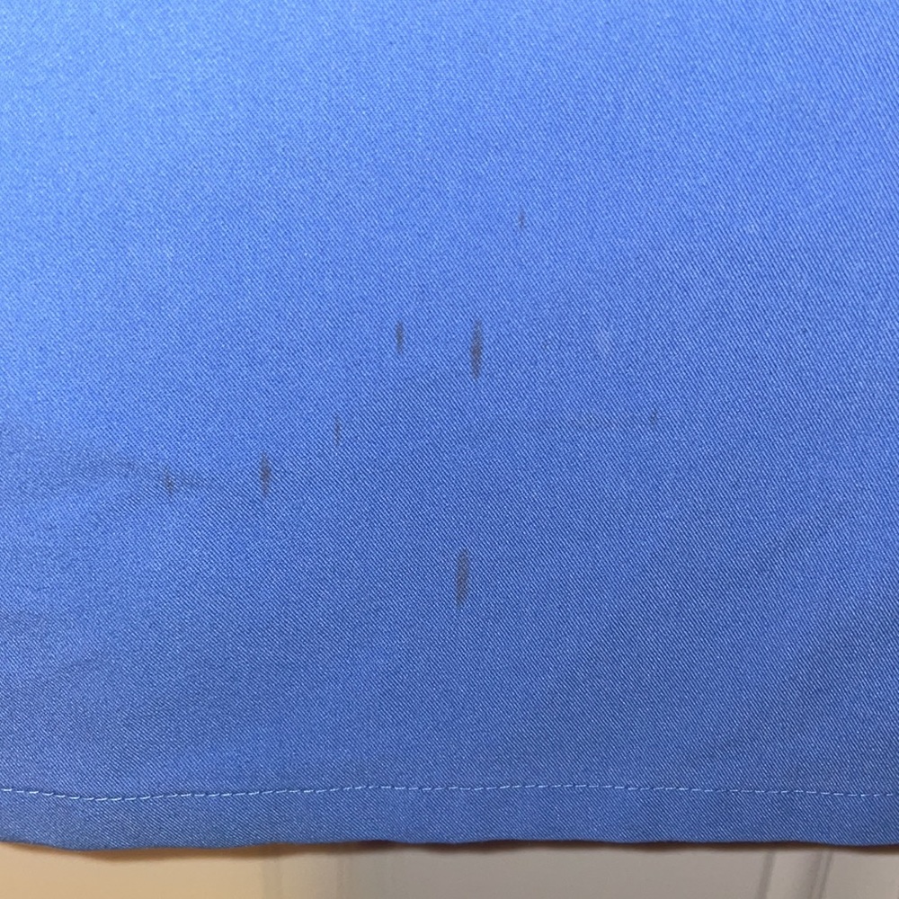 Figs Blue Scrub Top M (Stains) - Picture 2 of 4